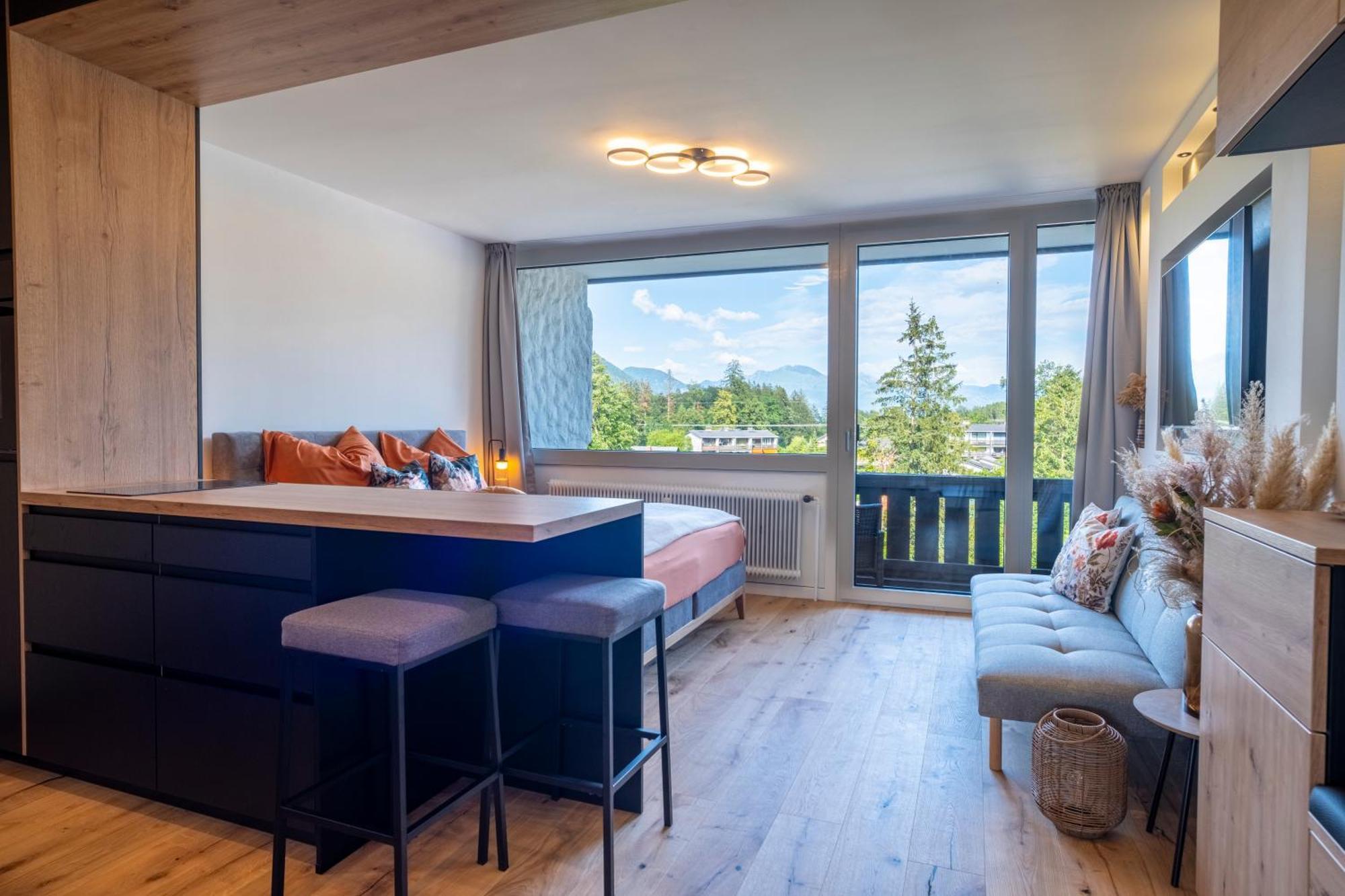 Suite Apartment Modern Getaway - Neu Renoviert - Strobl Am Wolfgangsee Buitenkant foto